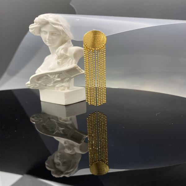 Subtle 18K Gold Plumeria Stud Earring