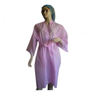 China Non Woven Disposable Spa Robes / Kimono Robe With Excellent Tensile Strength wholesale