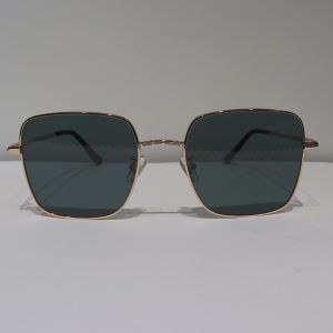 China PC Anti Reflective Sunglasses 54mm Square Gold Polarized wholesale