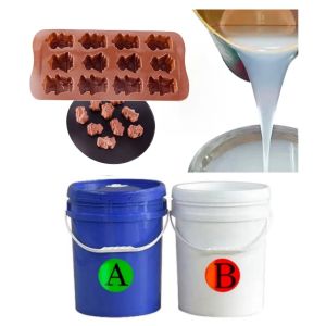 China 1:1 Platinum Silicone For Sugar Mold Non-Toxic Translucent Food Grade Mold Silicone Rubber Liquid Manufacturer wholesale