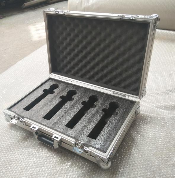Quality 4 Pieces in 1 Microphone Flight Case and Tool Case Double-Box Aluminum Tool Box for sale