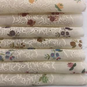 China Printed Cotton Embroidery Fabric Textile Various Yarn Count Eco Friendly M04-LK011 wholesale