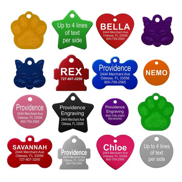 Stainless Steel Engravable Dog Tags Metal Dog Name Tags Engraved