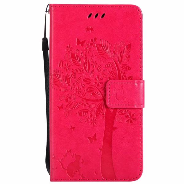 Sony Xperia XZ2 ThinQ Wallet Flip Leather Case Cover with Lucky Tree Embossed