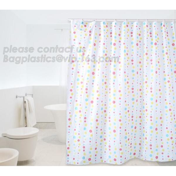 Custom Polyester Printing Shower Curtain, waterproof fireproof hook kids bathroom shower curtains, PEVA Shower curtain f
