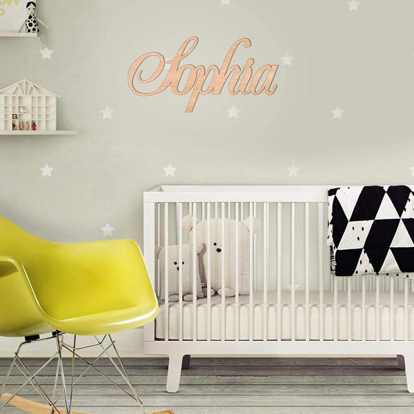 Custom Wood Name Sign Custom Laser Cut Vintage Wood Carving Letter Table Signs Yellow Antique Customized Poster