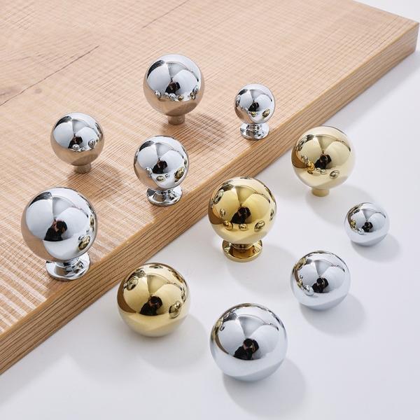30mm Spherical Polished Furniture Handle Silver 30mm Drawer Handle