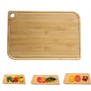 China 38x27x1.5cm Square Bamboo Cutting Board Kitchen Camber Greener Chef With Groove wholesale