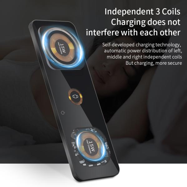 15W Foldable Wireless Charger Magnetic Fast Charging 4 In 1 With Light