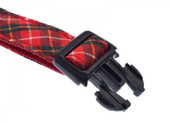 Butterfly Knot Dog Walking Collars , Cute Dog Collars Plaid Fashionable Weatherproof