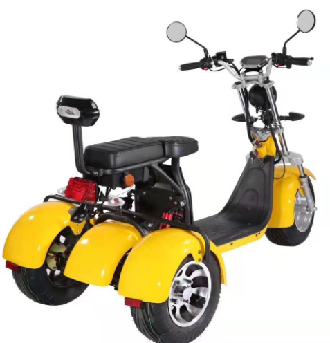 1000W 3 Wheel Harley Electric Scooter Bike Off Road Citycoco Fat Tire Old People Ride Tricycles