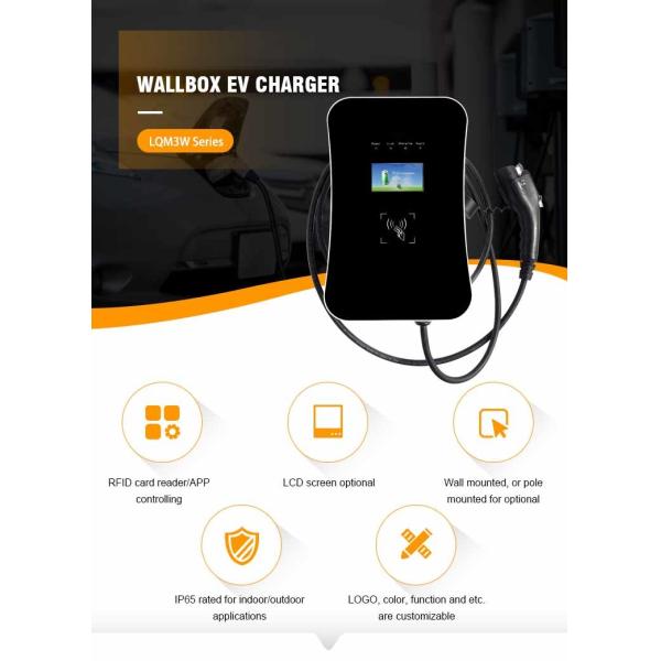 3 Phase 32Amp 22KW EV Car Charger Station Type 2 Fast Charger Plug Wallbox