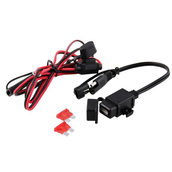 USB Charger 2.1A 12v Waterproof Automotive Wiring Harness With Inline Fuse Power