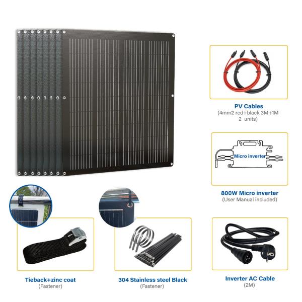 IP67 Semi Flexible Monocrystalline Solar Panel
