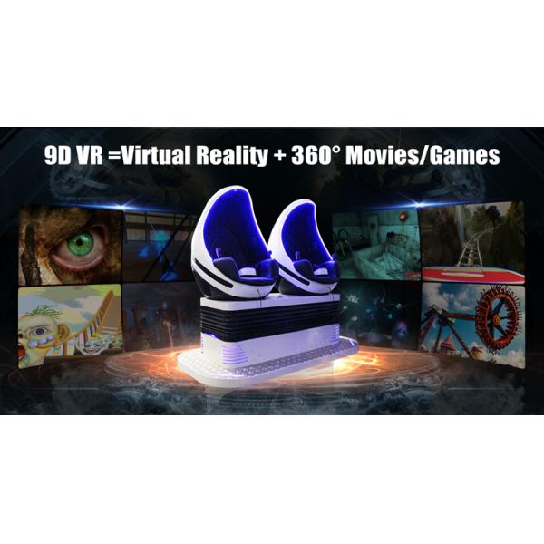 Amusement Park Rides 9D Egg VR Chair Double 2 Players Virtual Reality Cinema Simulator