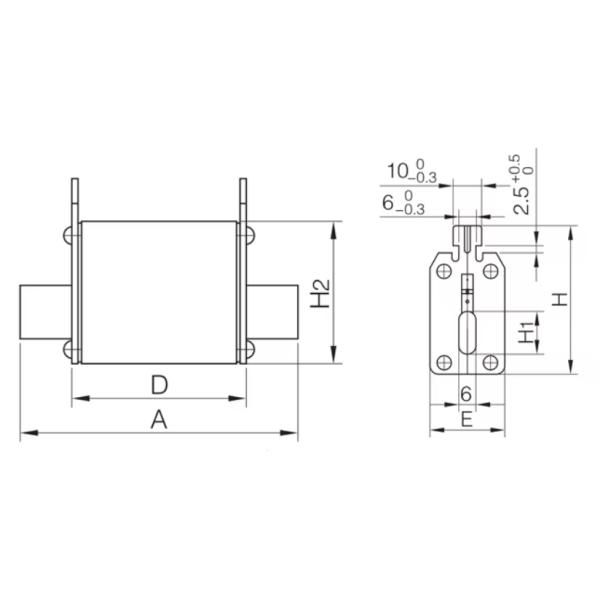 High Breaking Capacity Current Fuse Circuit Breaker Low Voltage AC 500V 690V