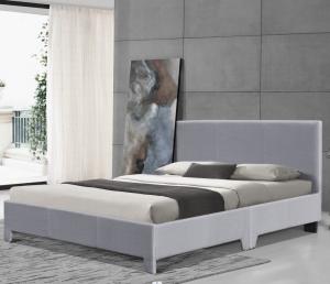 China Double Size Upholstered Platform Bed Frame With Sturdy Wooden Slats OEM ODM on sale