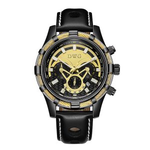 China Mineral Lens 30m Waterproof Leather Men Watch Quartz Analog wholesale