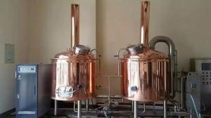 China PLC Control Copper Beer Small Home Brewing Systems , Mini Beer Brewery Equipment on sale