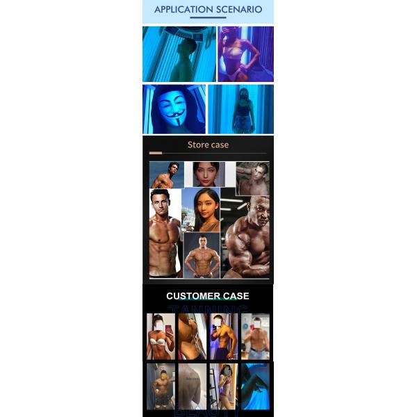 Hotsale Vertical Solarium Stand up Tanning Bed Indoor Sunbed Machine Down Home Tanning Bed Booth Taning Machine Solarium Sunbed for Skin Tanning