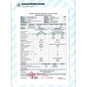 Hangzhou FAMOUS Steel Engineering Company Certifications