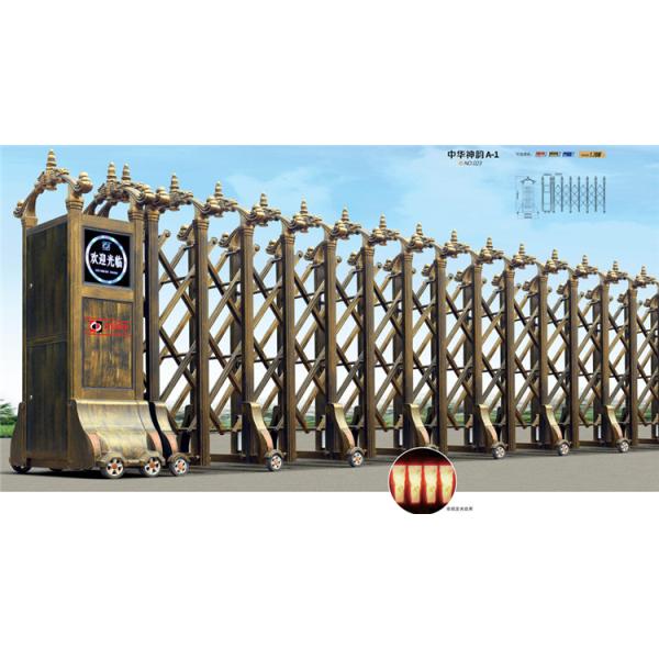 SUS304 Electric Retractable Door Aluminum Folding Factory Gate