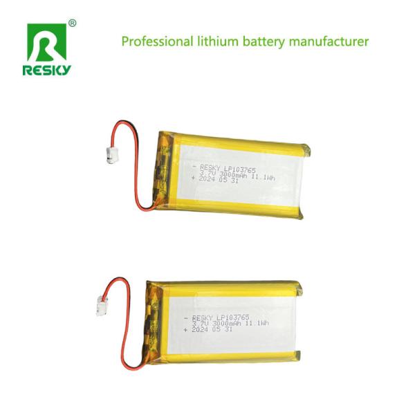 Lithium Polymer Battery Cell 103765 3.7V 3000mAh 11.1wh Small Digital Product