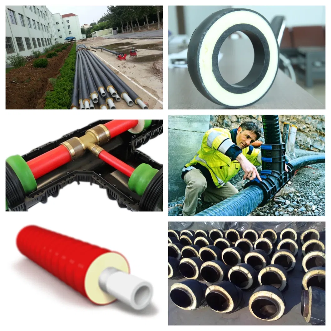 Flexible PU Foaming Pert Insulation Pipe Extruder Machinery for Underground Pipe System