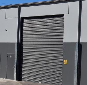 China Warehouses / Shopfronts Fire Rated Rolling Shutter Door With Rockwool Insulation wholesale