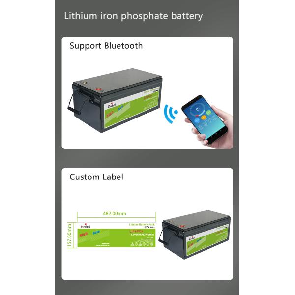 12.8v 200ah 12V LiFePO4 Battery IP65 high cycle life battery For Solar Home System