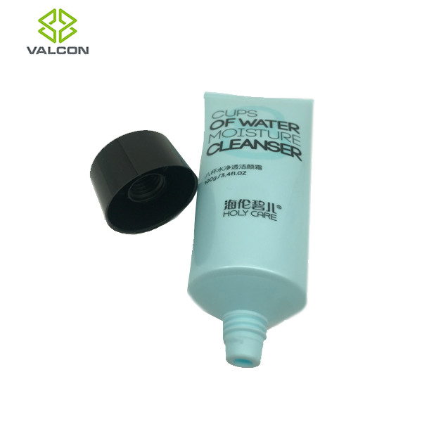 100 ML Diameter 41 MM Empty Cosmetic Tube Packaging With Black Screw Cap For Cleanser