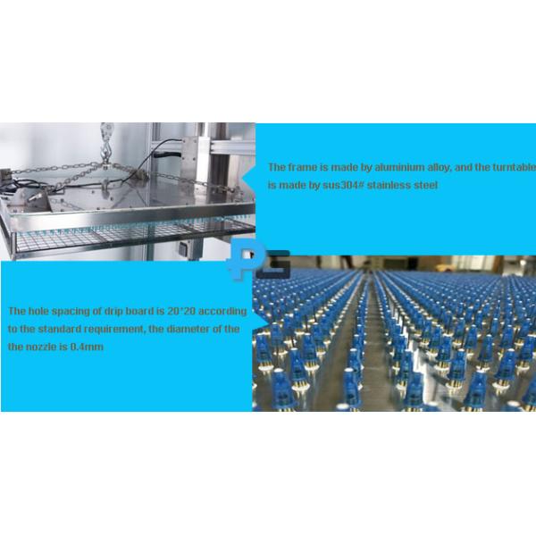 Luminaire Waterproof IP Testing Equipment IEC60598 IEC60529 For IPX1 IPX2 Testing