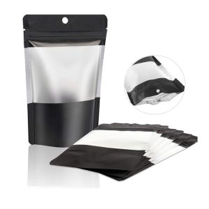 China 5.5*8.5in Smell Proof Mylar k Packaging Bag With Clear Window on sale