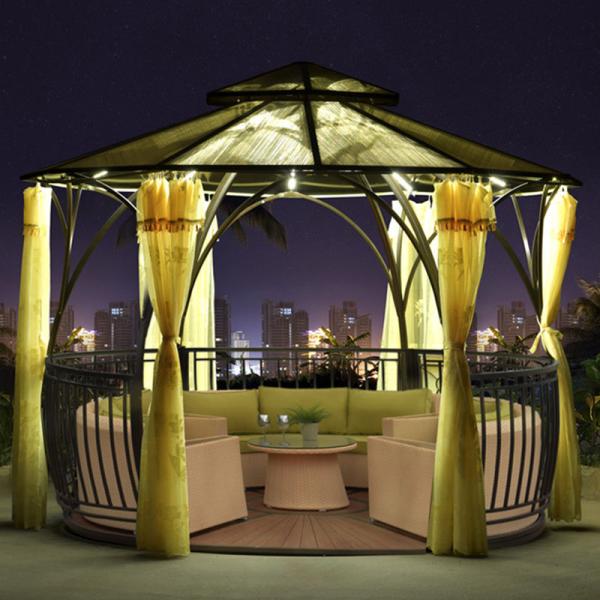 Sail Cast Iron Gazebo PVC Coated Camping Gazebo Customized