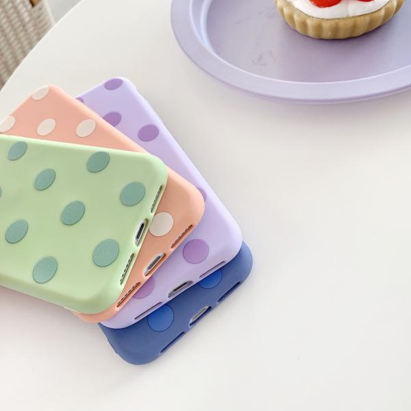 Candy TPU Dust Proof Polka Dot Phone Cases For Iphone 12