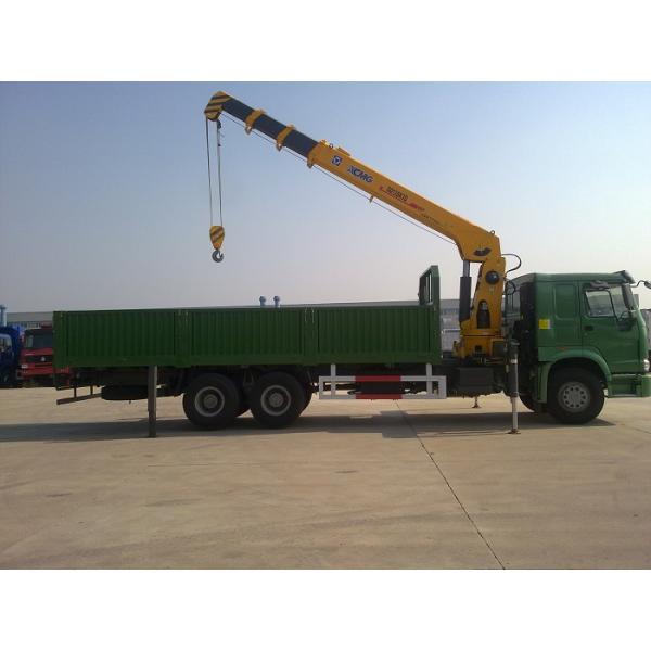 12 Tons XCMG Truck Mounted Telescopic Crane , Howo 10 Wheel High Up Truck Mounted Cranes