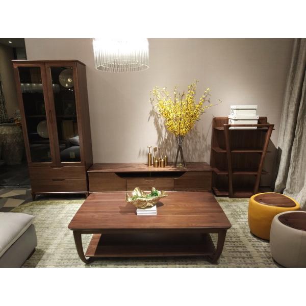 2017 New design of Interior Fitout Apartment Furniture Doube / King bed by Walnut wood for hot sale