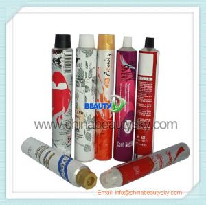 China Soft Aluminum CollapsibleTubes  for Hair Colour Cream  tube Professional  Sealed tip Black Cap wholesale