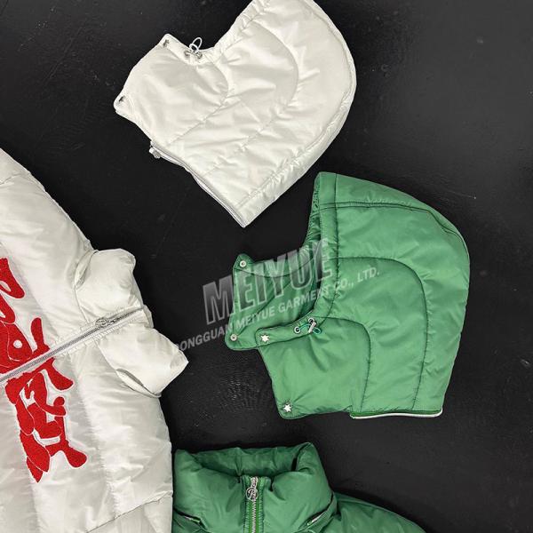 Custom Designer Embroidery Streetwear Plus Size Bubble Zip up Coat Quilted Crop Man Women Winter Puffer Down Coats Jacket Men