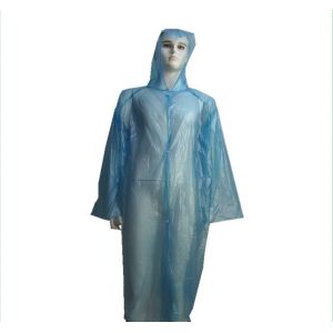 Buy cheap Transparent Mens Disposable Plastic Raincoat With Hood / Collar Comfortable from wholesalers