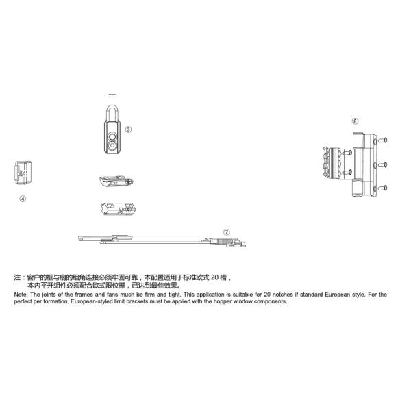 Powder Painted Sliding Patio Door Handles / Window Handle Replacement