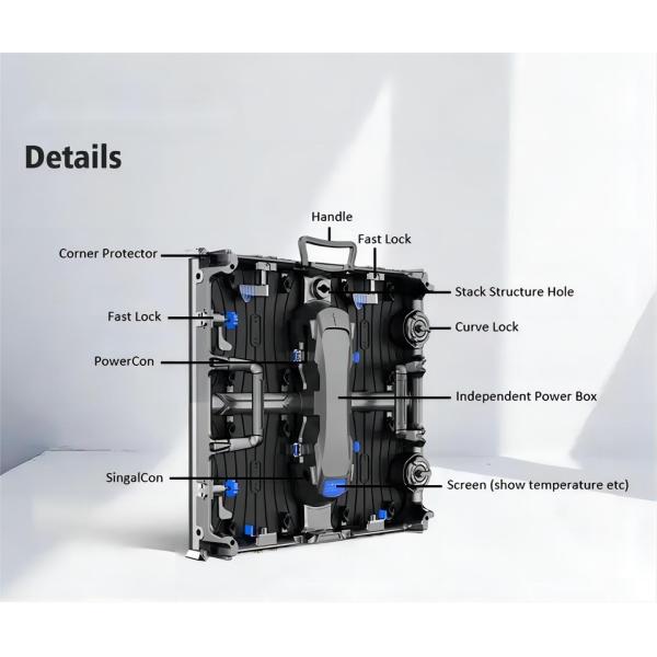 P4.81mm Outdoor Rental LED Display, Rental Video Wall LED With Aluminum Cabinet