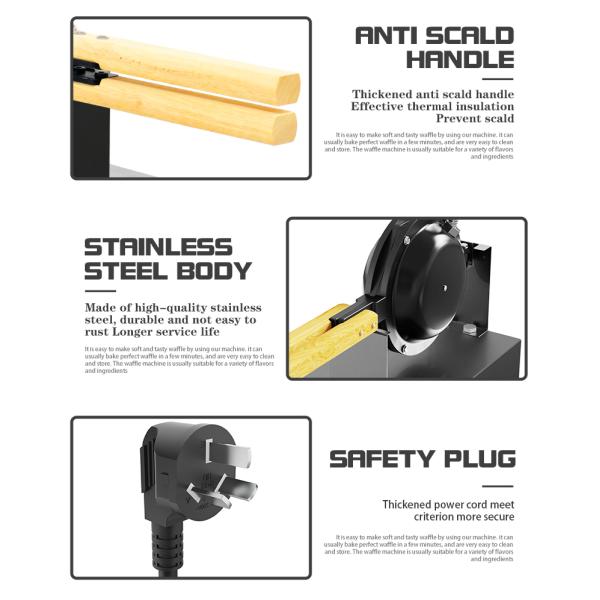 Commercial Snack Machine Electric Egg Cake Pancake Puff Maker Seed Machine Waffle Maker