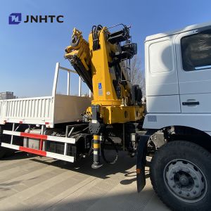 China Flatbed Dropside Cargo Truck Mounted Crane Shacman F3000 6x4 wholesale