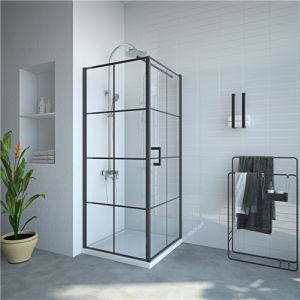 China Black 6mm Tempered Glass Shower enclosures 800*800*1900mm wholesale