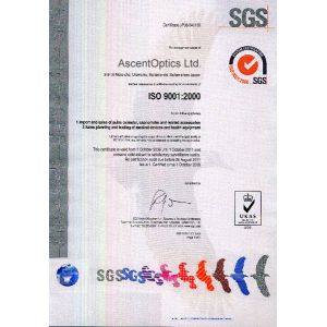 Ascent Optics Co.,Ltd. Certifications