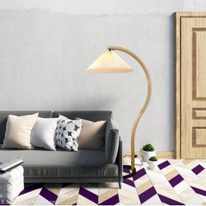 Creative Pleated Rattan Standing Lamp for bedroom living room