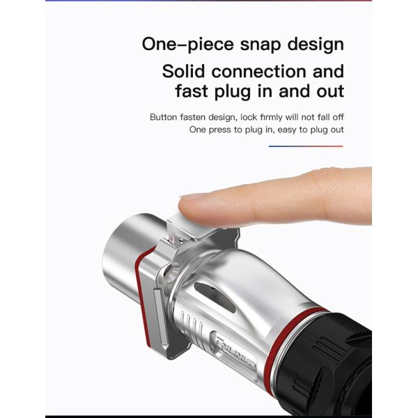 Cnlinko Connector BD24 Industrial Waterproof Metal Female Male IP68 10 Pin Plug Socket Cable Connector