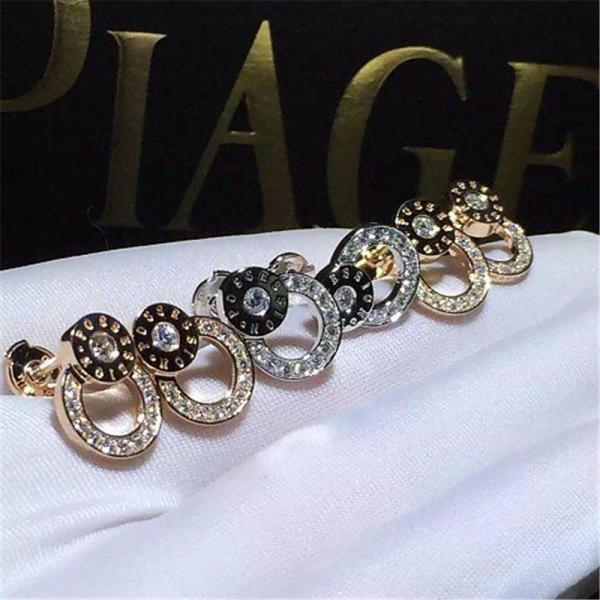 Luxury jewe factory earrings gold diamond 18k gold white gold yellow gold rose gold diamond earrings