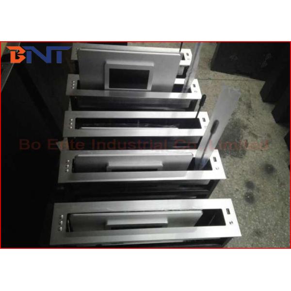 18.5 Inch Motorized Computer Desk Monitor Lift With Conference Microphone